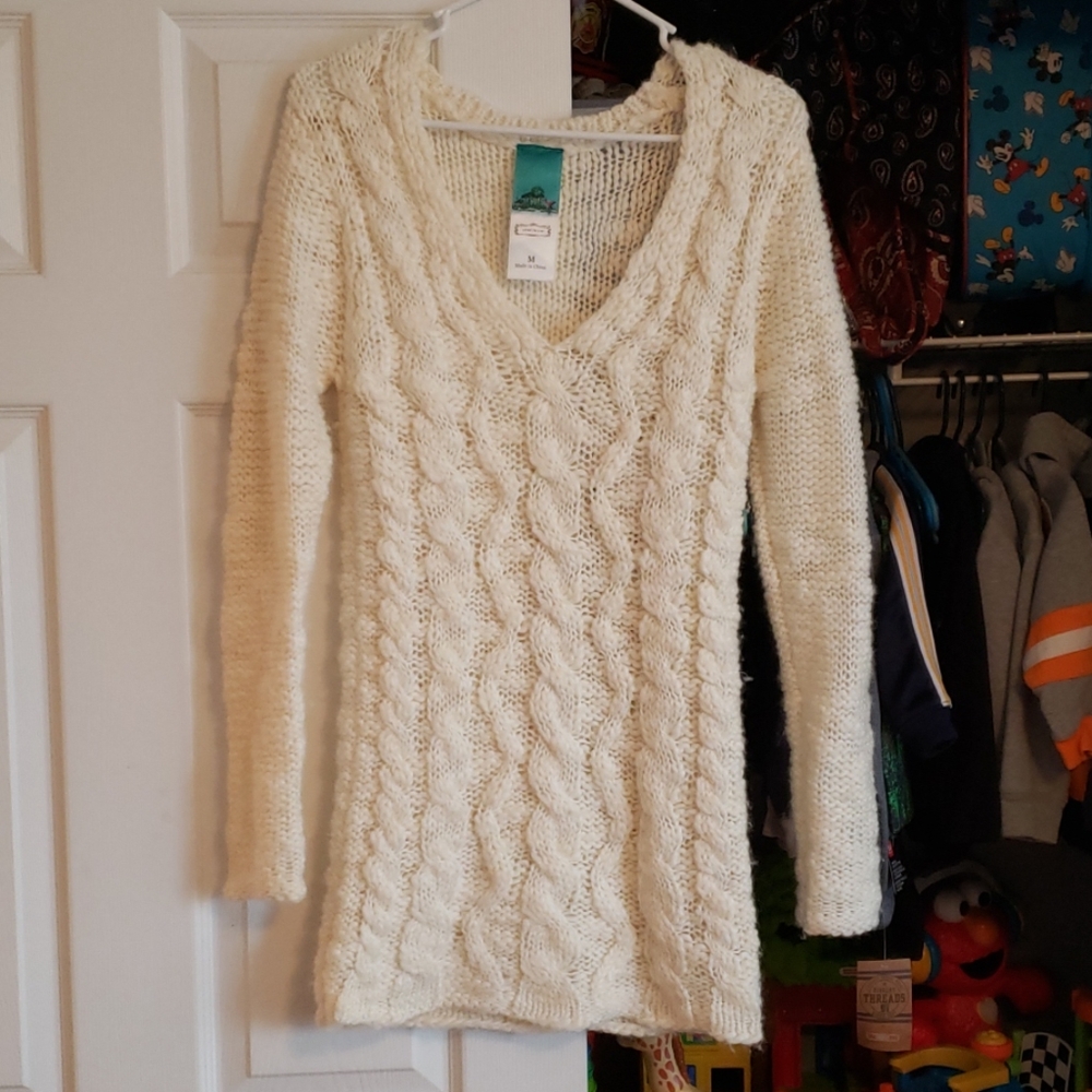 Cream knit sweater